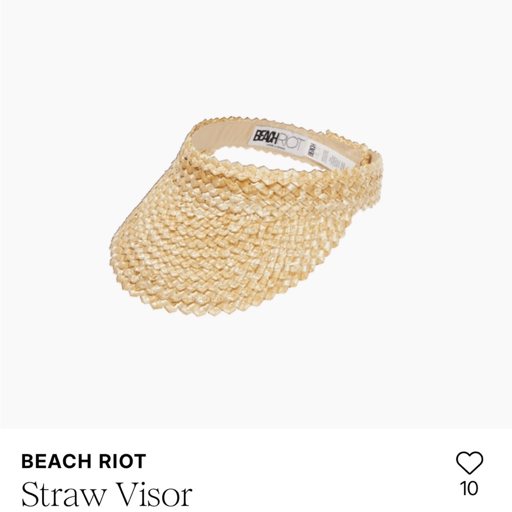 Beach Riot Natural Straw Sun Visor